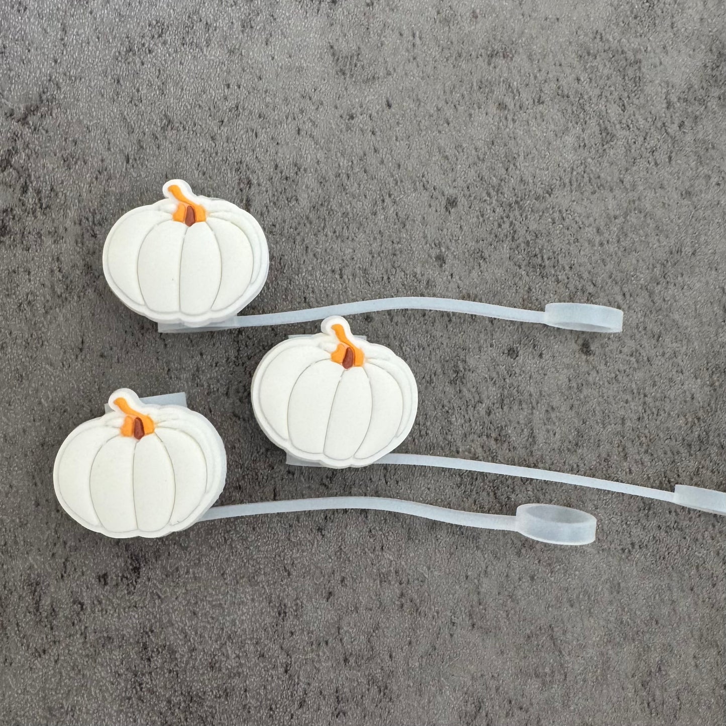 White Pumpkin 10mm Straw Topper