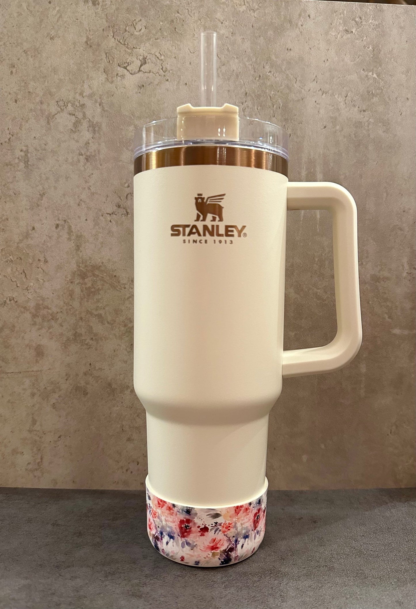 Farmhouse Floral - Silicone Stanley Tumbler Boot 20-40oz