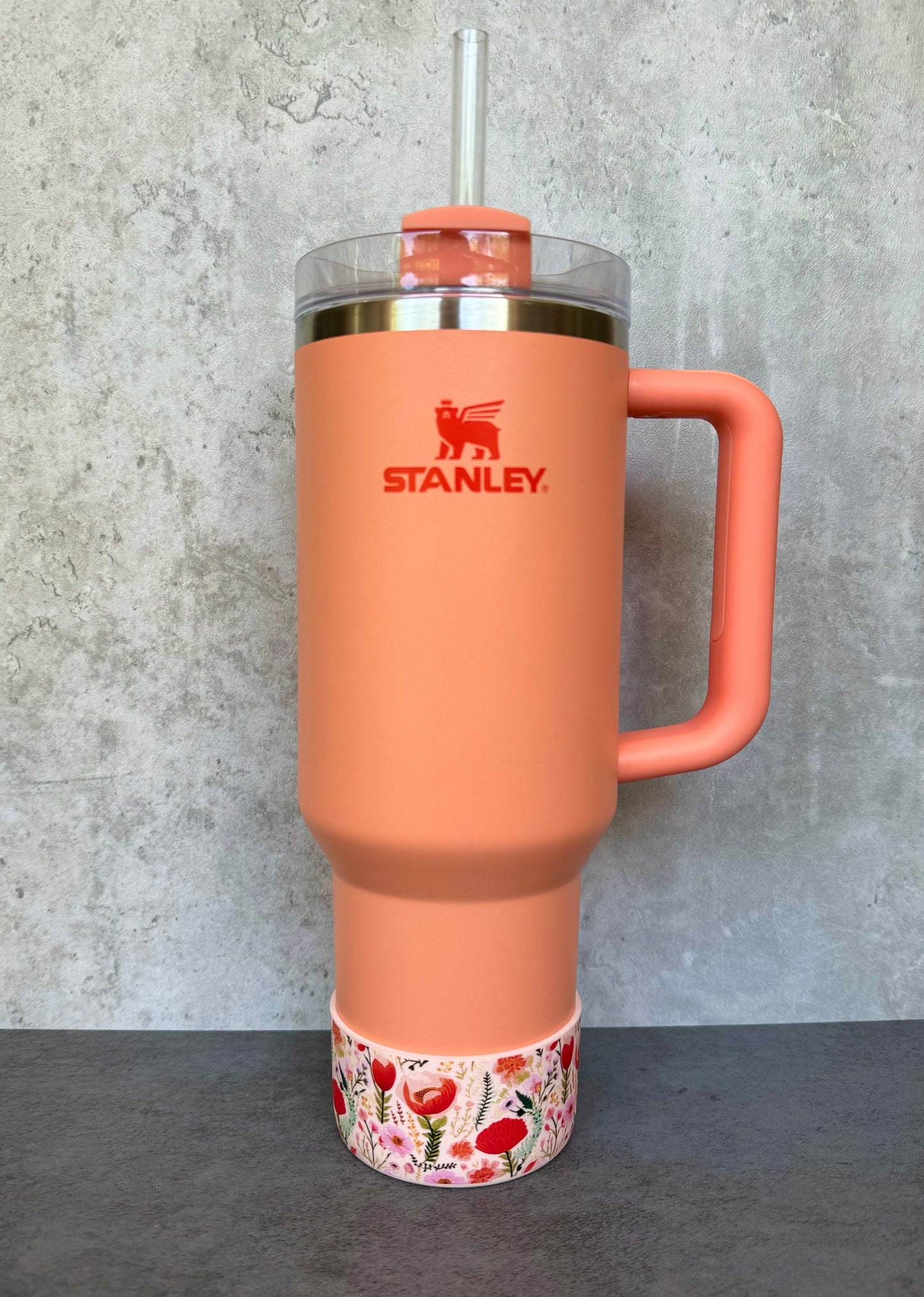 Carnelian Floral - Silicone Stanley Tumbler Boot 20-40oz