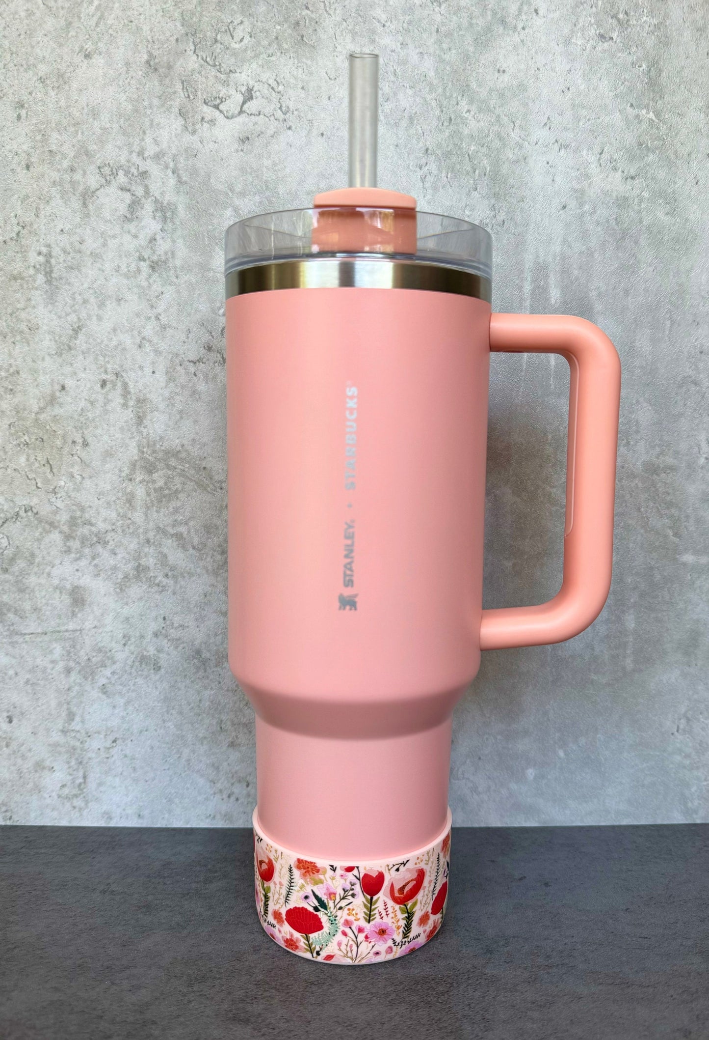 Carnelian Floral - Silicone Stanley Tumbler Boot 20-40oz