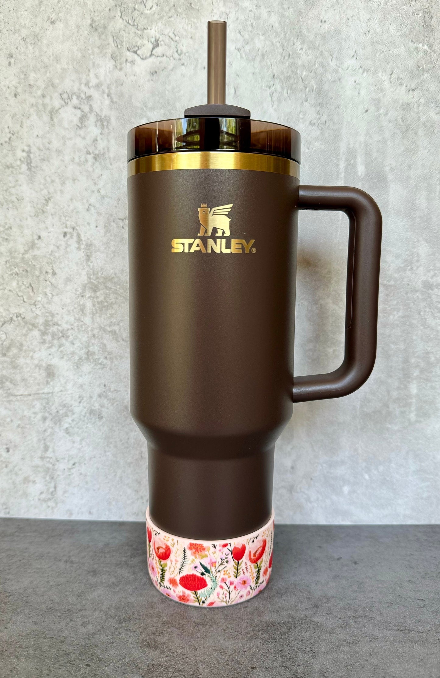 Carnelian Floral - Silicone Stanley Tumbler Boot 20-40oz