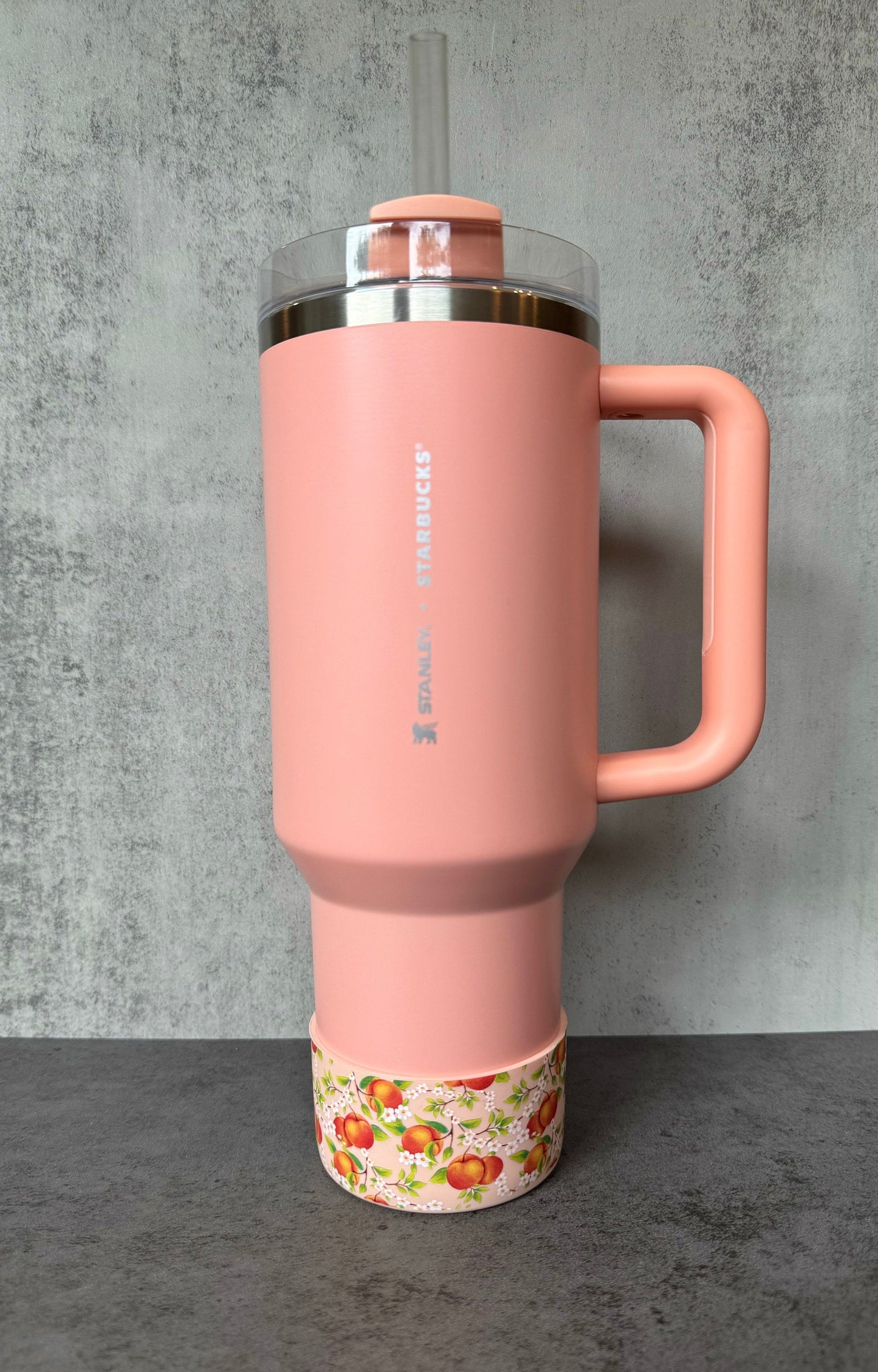 Peach Blossoms - Silicone Stanley Tumbler Boot 20-40oz