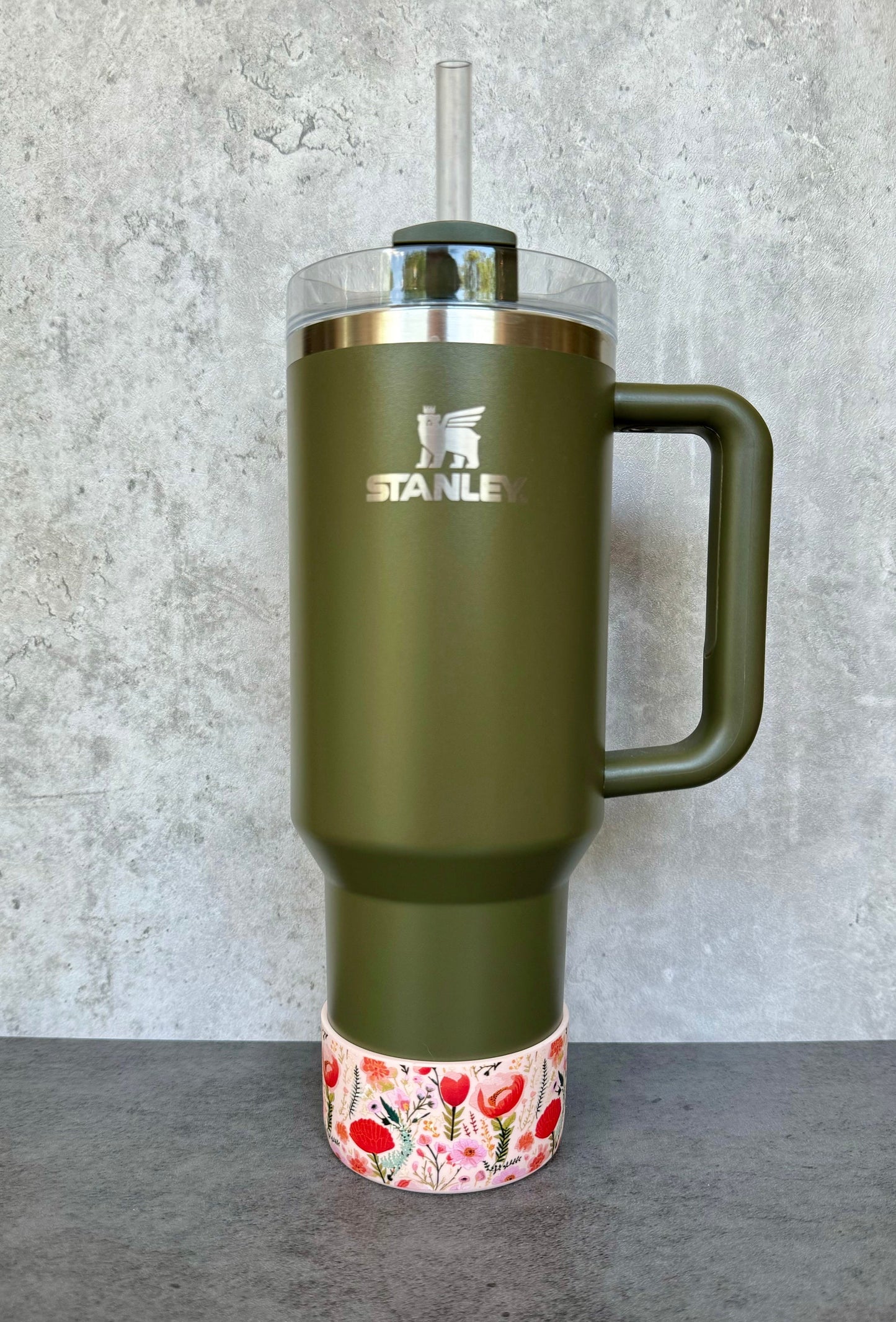 Carnelian Floral - Silicone Stanley Tumbler Boot 20-40oz