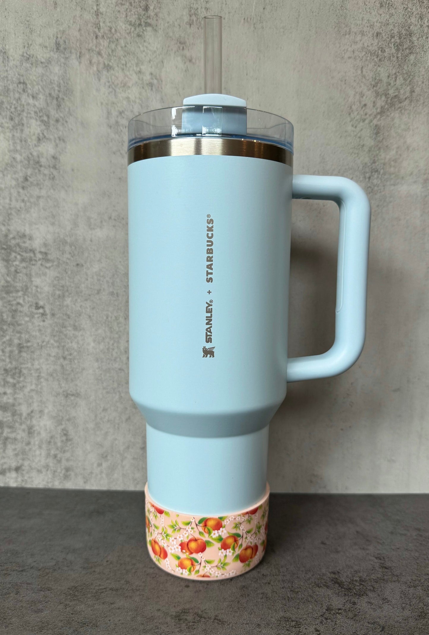 Peach Blossoms - Silicone Stanley Tumbler Boot 20-40oz