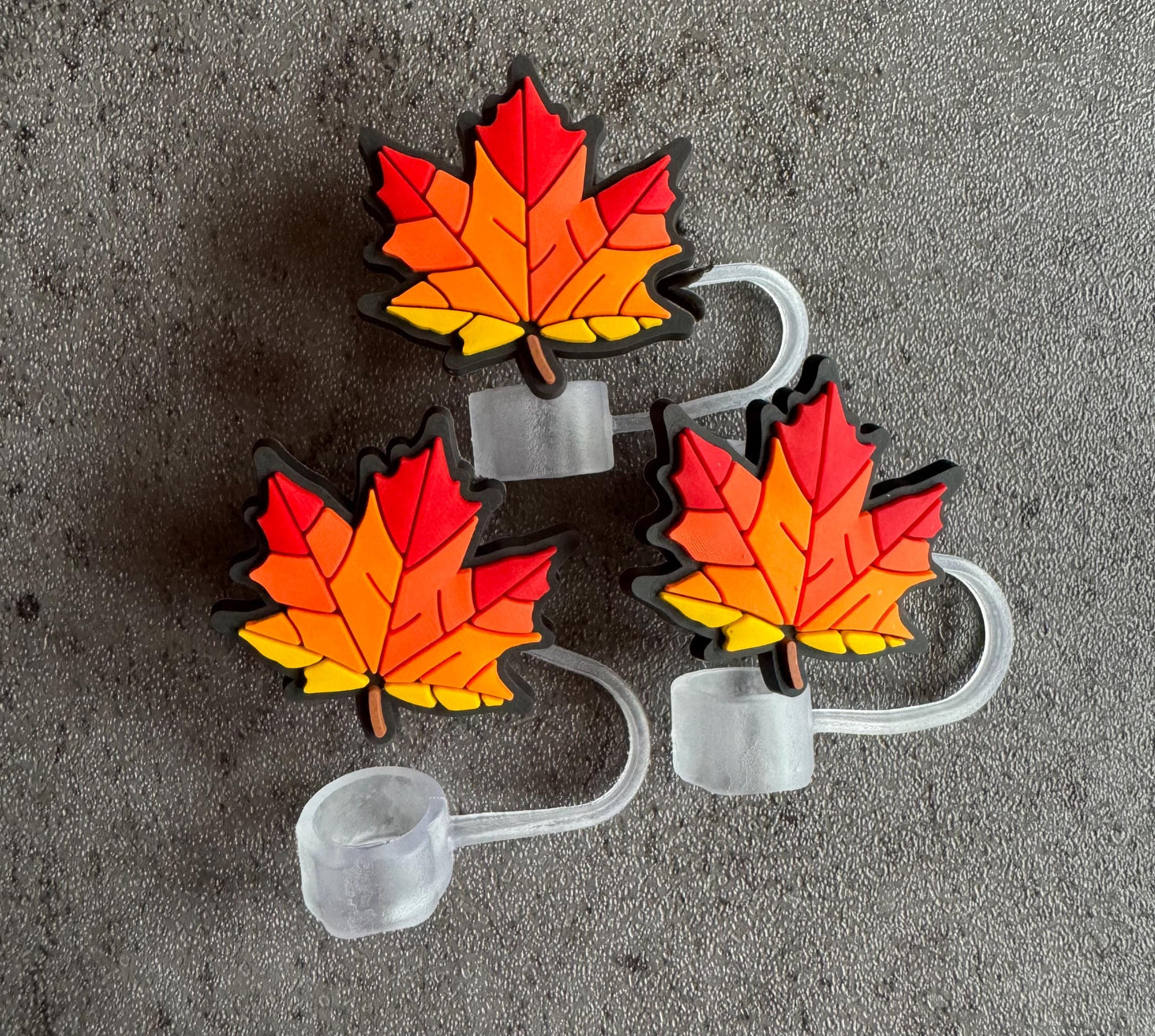 Autumn Leaf Ombré 10mm Straw Topper