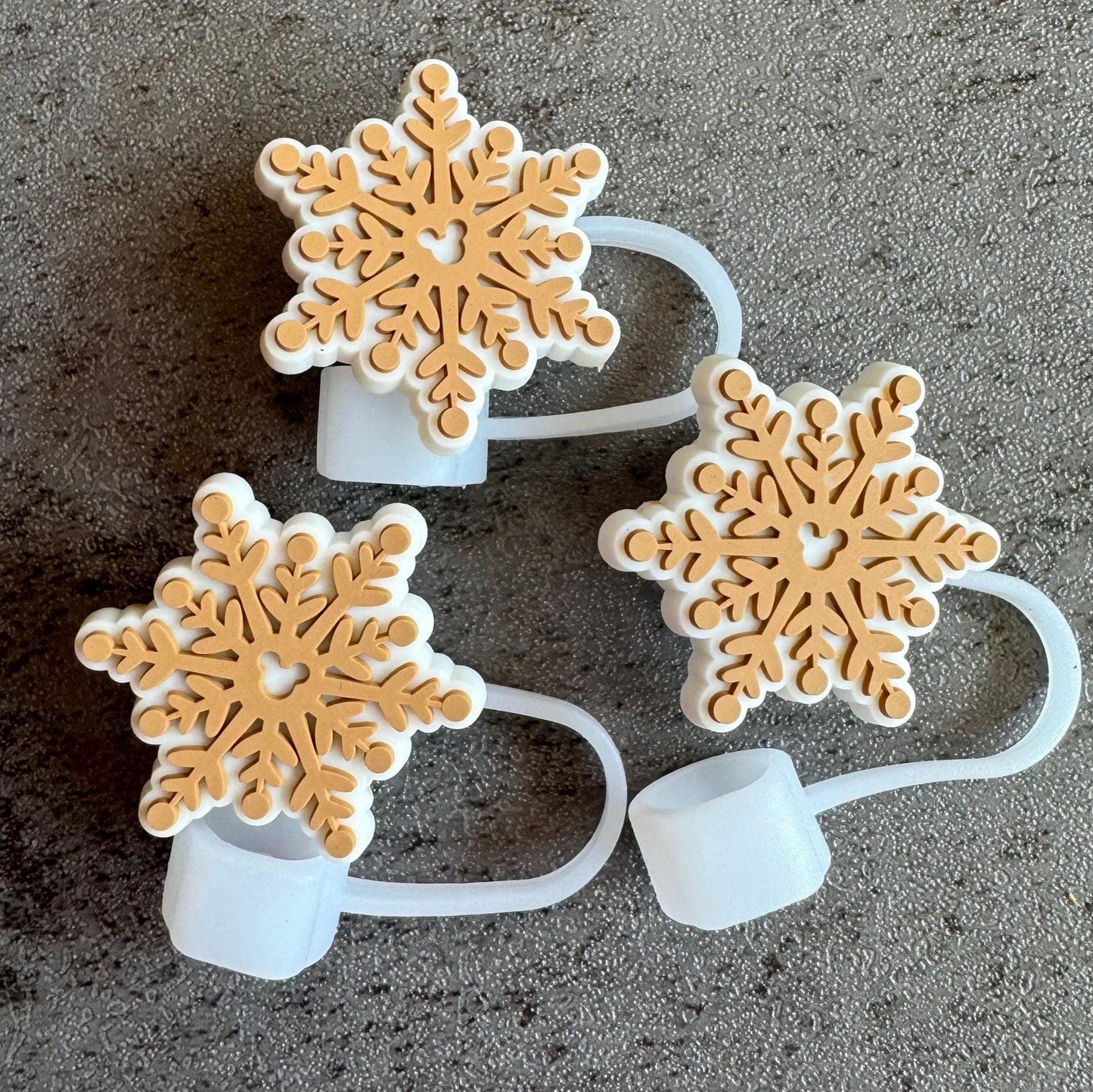Snowflake Neutral 10mm Straw Topper