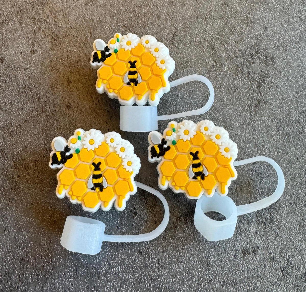 Honeycomb Bee 10mm Straw Topper