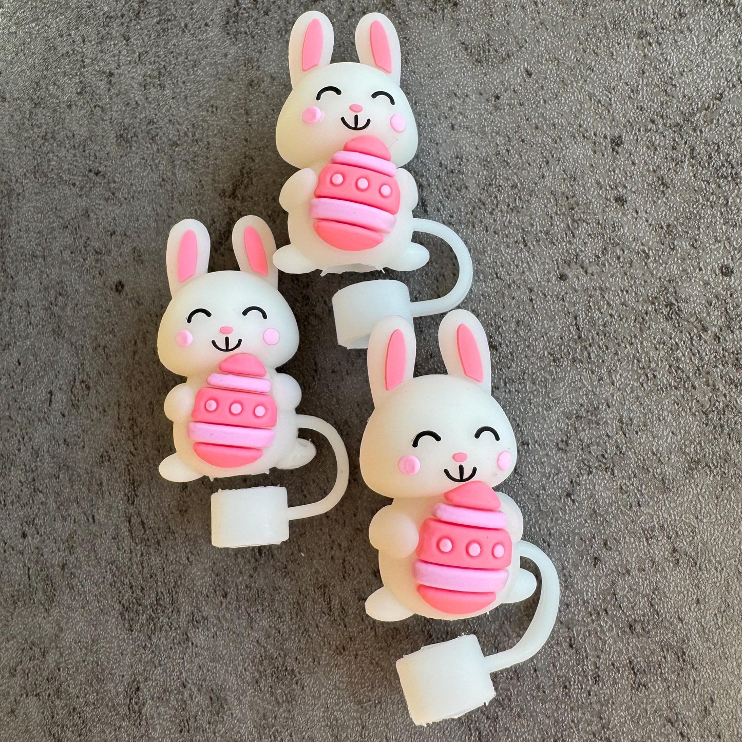 3D Easter Egg Bunny 10mm Straw Topper