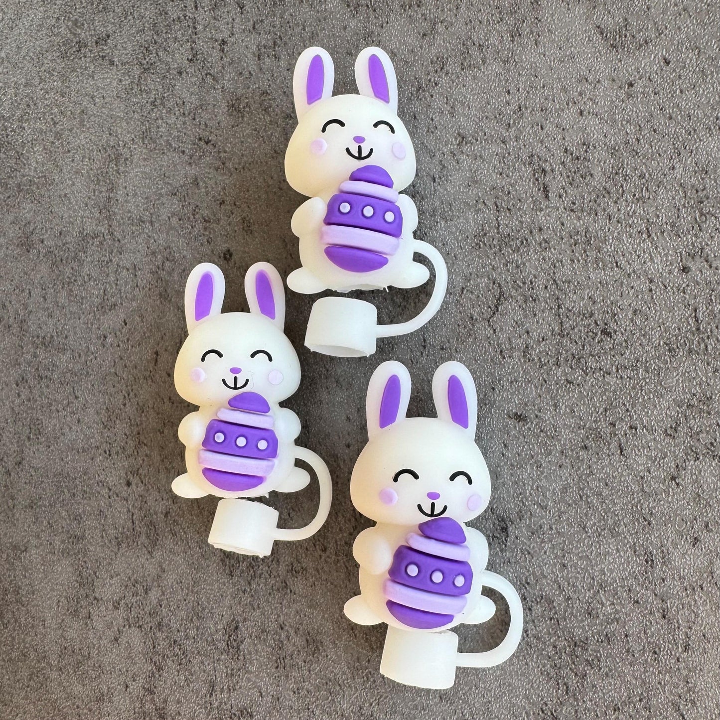 3D Easter Egg Bunny 10mm Straw Topper
