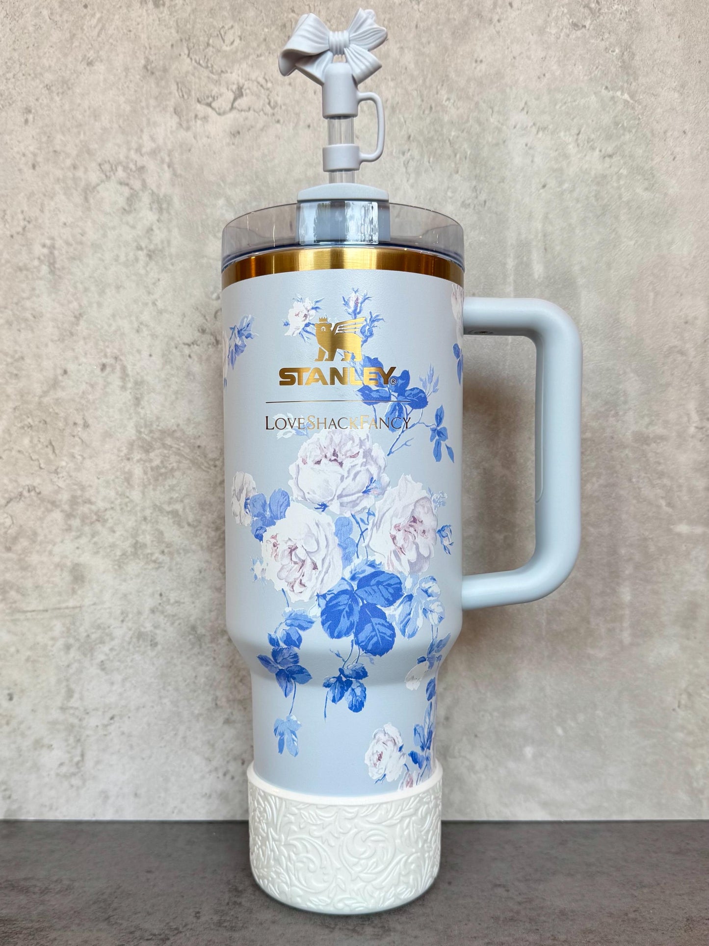 The Baroque Collection - Blanc Shimmer - Silicone Tumbler Boot 20-40oz