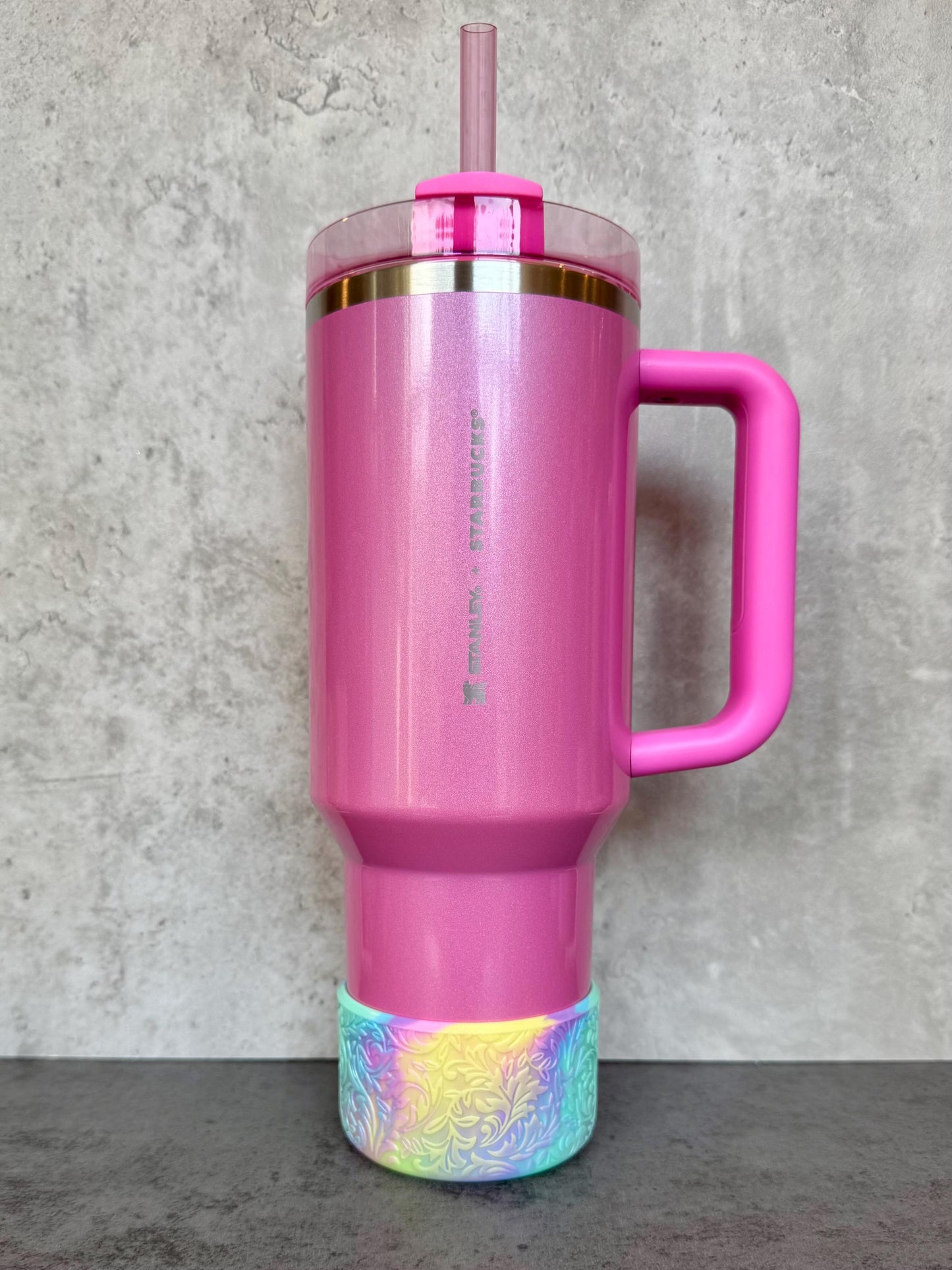 The Baroque Collection - Pastel Blend Shimmer - Silicone Tumbler Boot 20-40oz