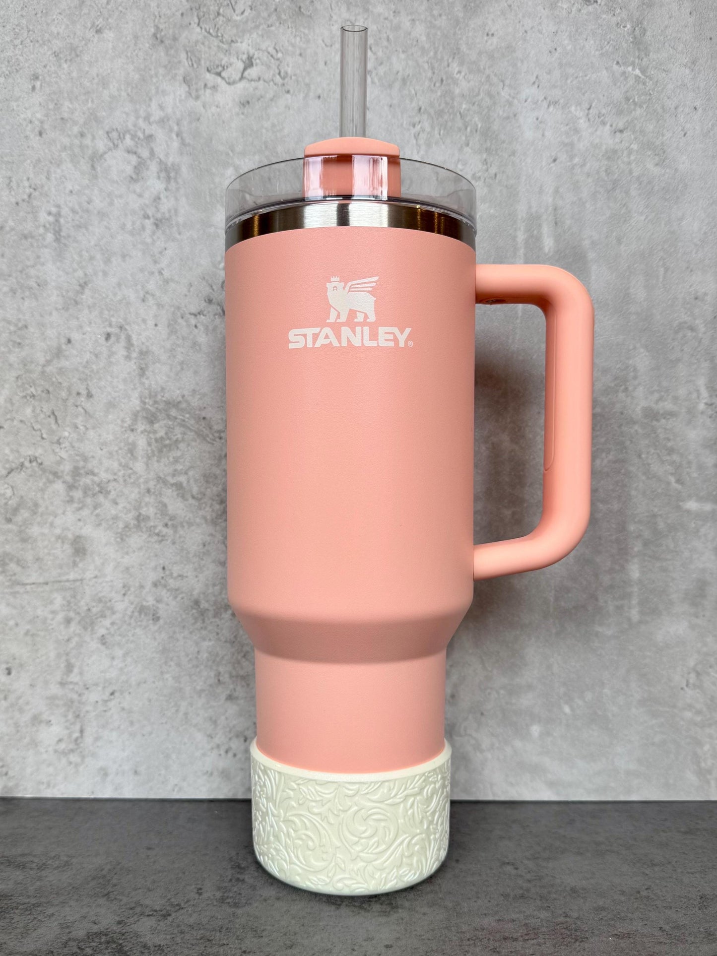 The Baroque Collection - Crème Shimmer - Silicone Tumbler Boot 20-40oz