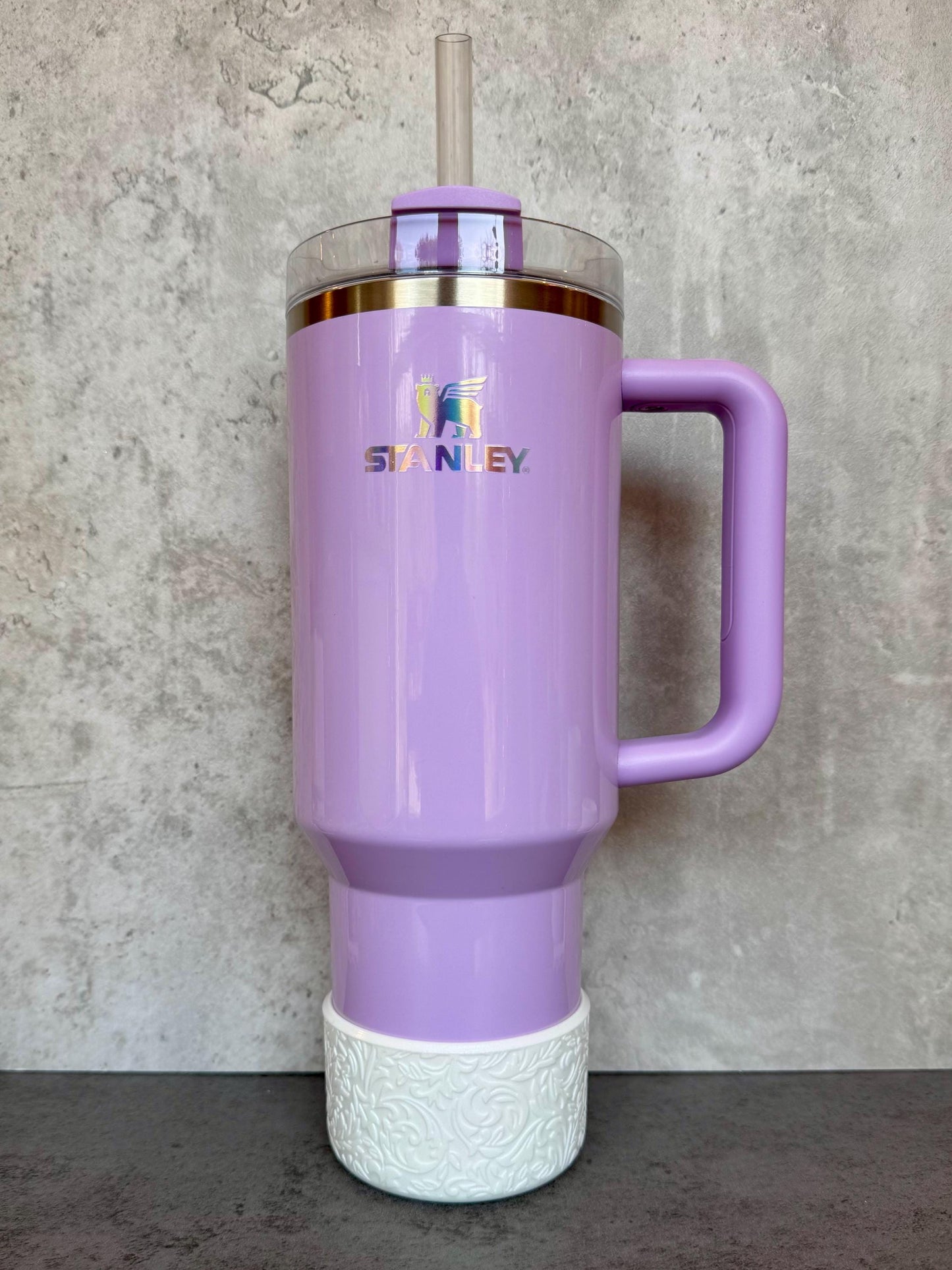 The Baroque Collection - Blanc Shimmer - Silicone Tumbler Boot 20-40oz