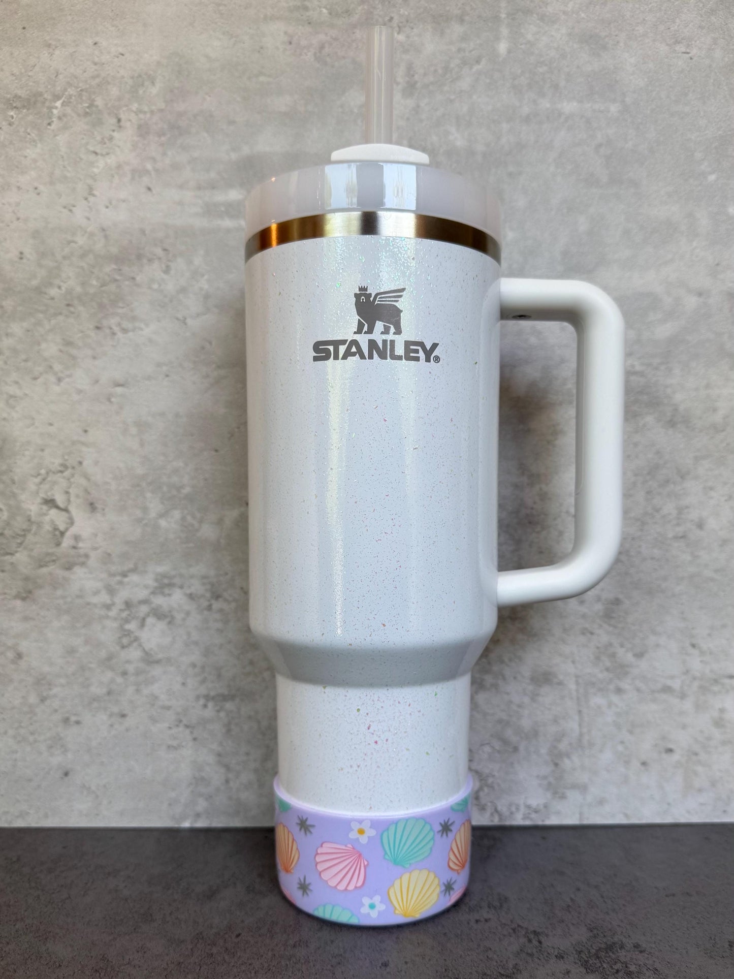 Summer Seashells - Silicone Stanley Tumbler Boot 20-40oz