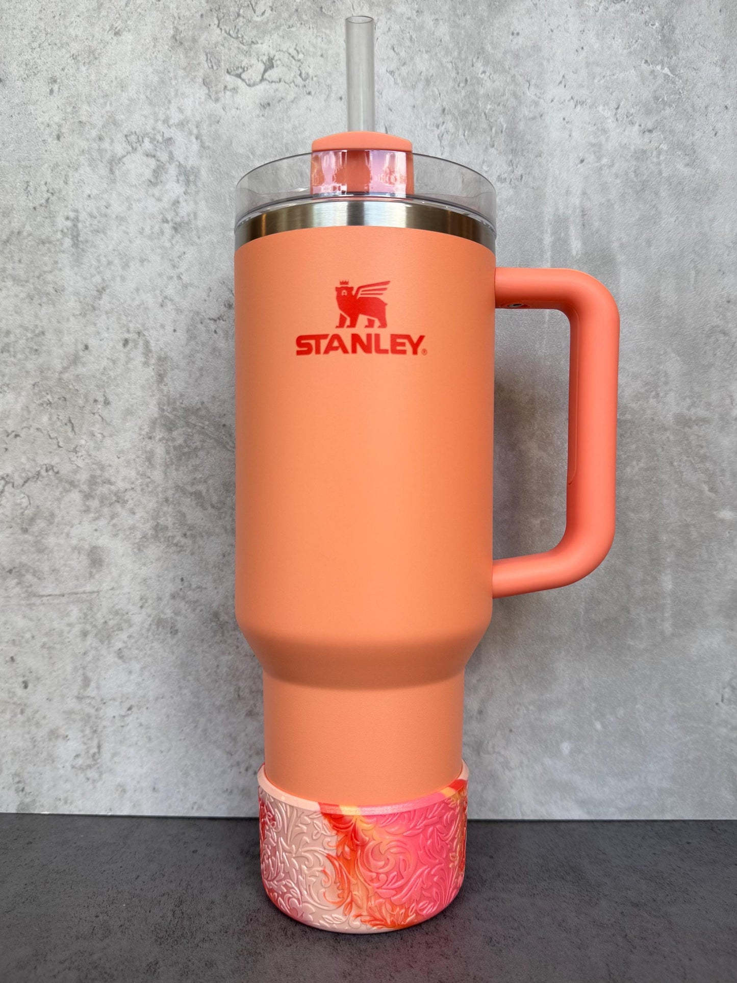 The Baroque Collection - Juicy Nectarine Blend Shimmer - Silicone Stanley Tumbler Boot 20-40oz