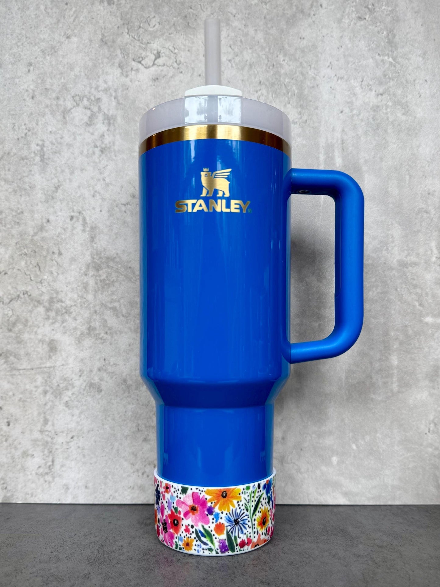 Polka Dot Floral - Silicone Stanley Tumbler Boot 20-40oz