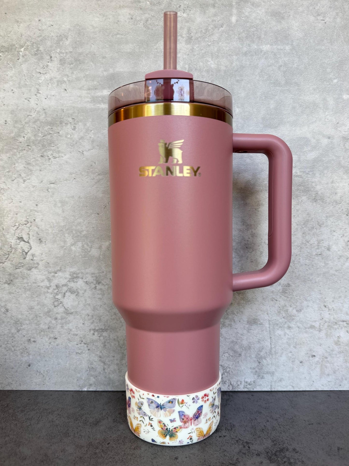 Paintbrush Butterflies - Silicone Stanley Tumbler Boot 20-40oz