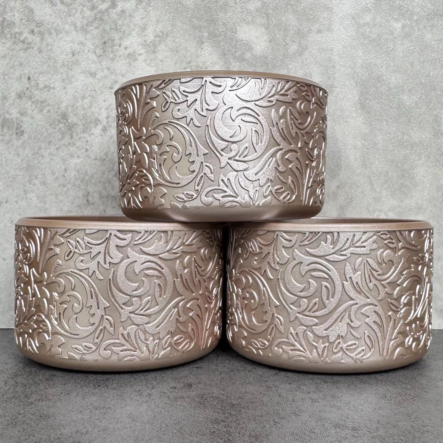 The Baroque Collection - Rose Gold Metallic - Silicone Stanley Tumbler Boot 20-40oz