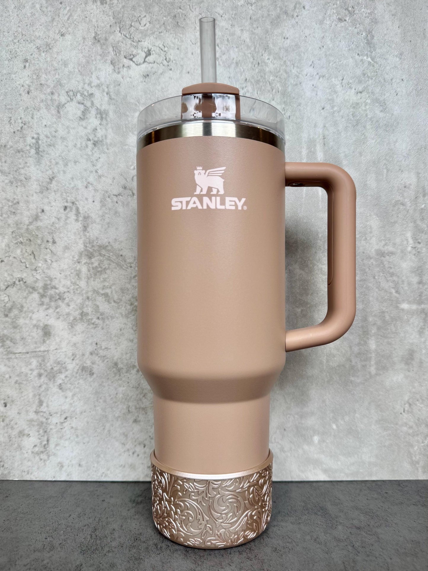 The Baroque Collection - Rose Gold Metallic - Silicone Stanley Tumbler Boot 20-40oz