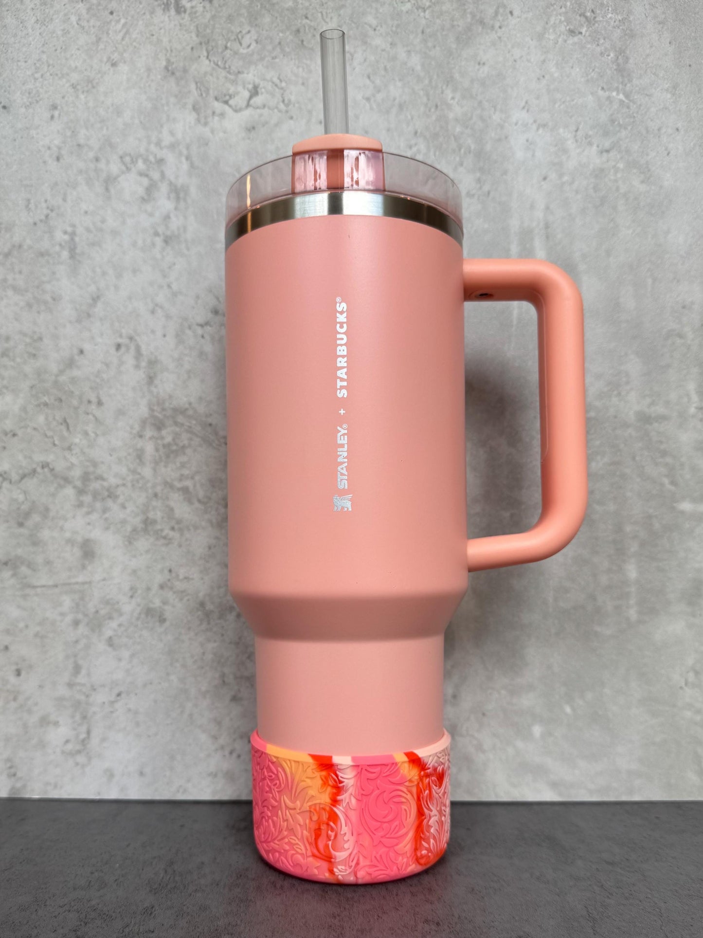 The Baroque Collection - Juicy Nectarine Blend - Silicone Stanley Tumbler Boot 20-40oz