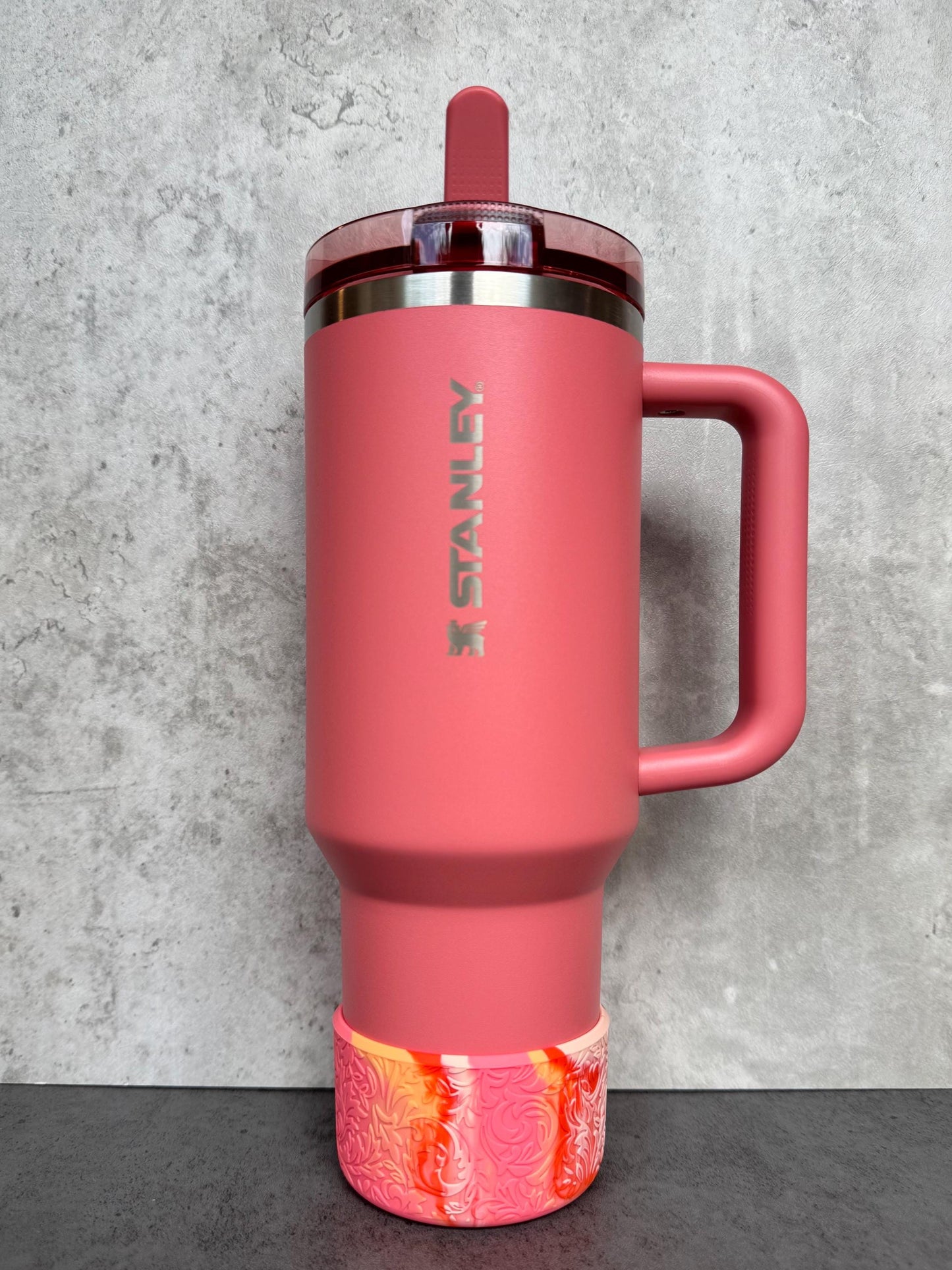 The Baroque Collection - Juicy Nectarine Blend - Silicone Stanley Tumbler Boot 20-40oz