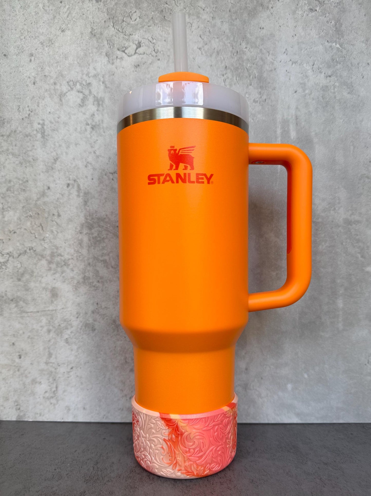 The Baroque Collection - Juicy Nectarine Blend Shimmer - Silicone Stanley Tumbler Boot 20-40oz