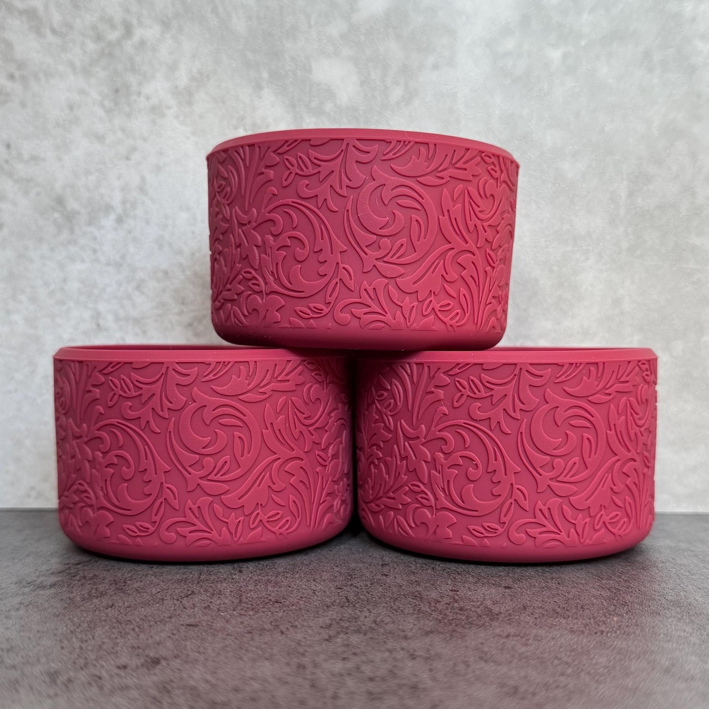 The Baroque Collection - Cranberry - Silicone Tumbler Boot 20-40oz