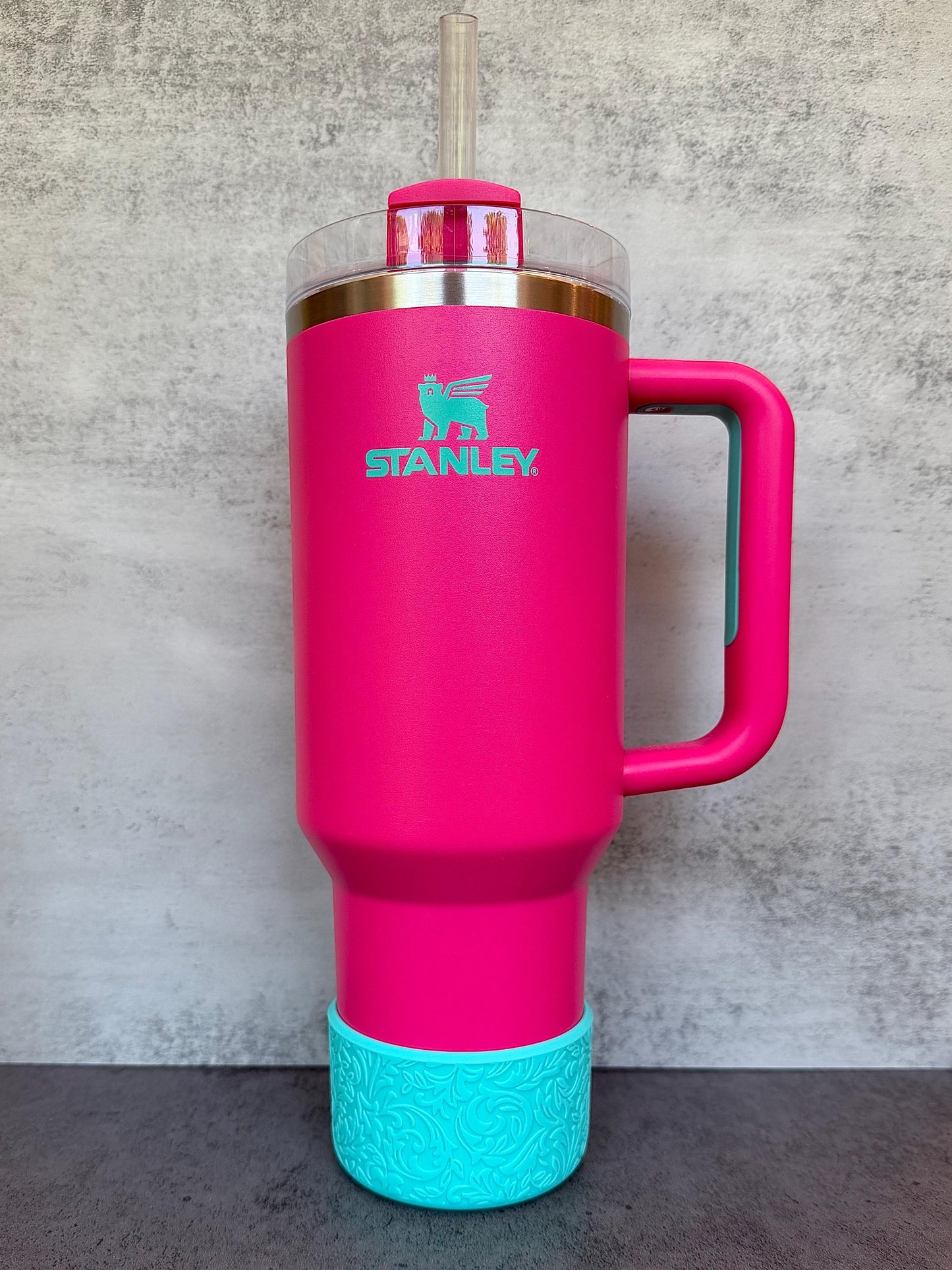 The Baroque Collection - Turquoise - Silicone Tumbler Boot 20-40oz