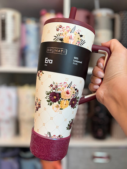 The Baroque Collection - Cranberry - Silicone Tumbler Boot 20-40oz