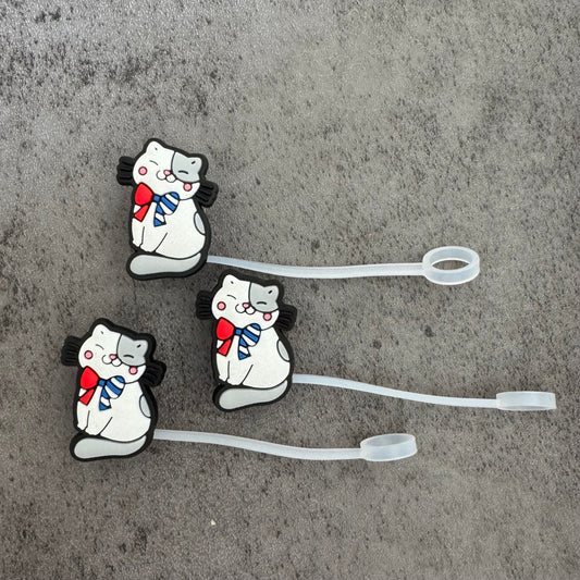 Patriotic Kitty 10mm Straw Topper