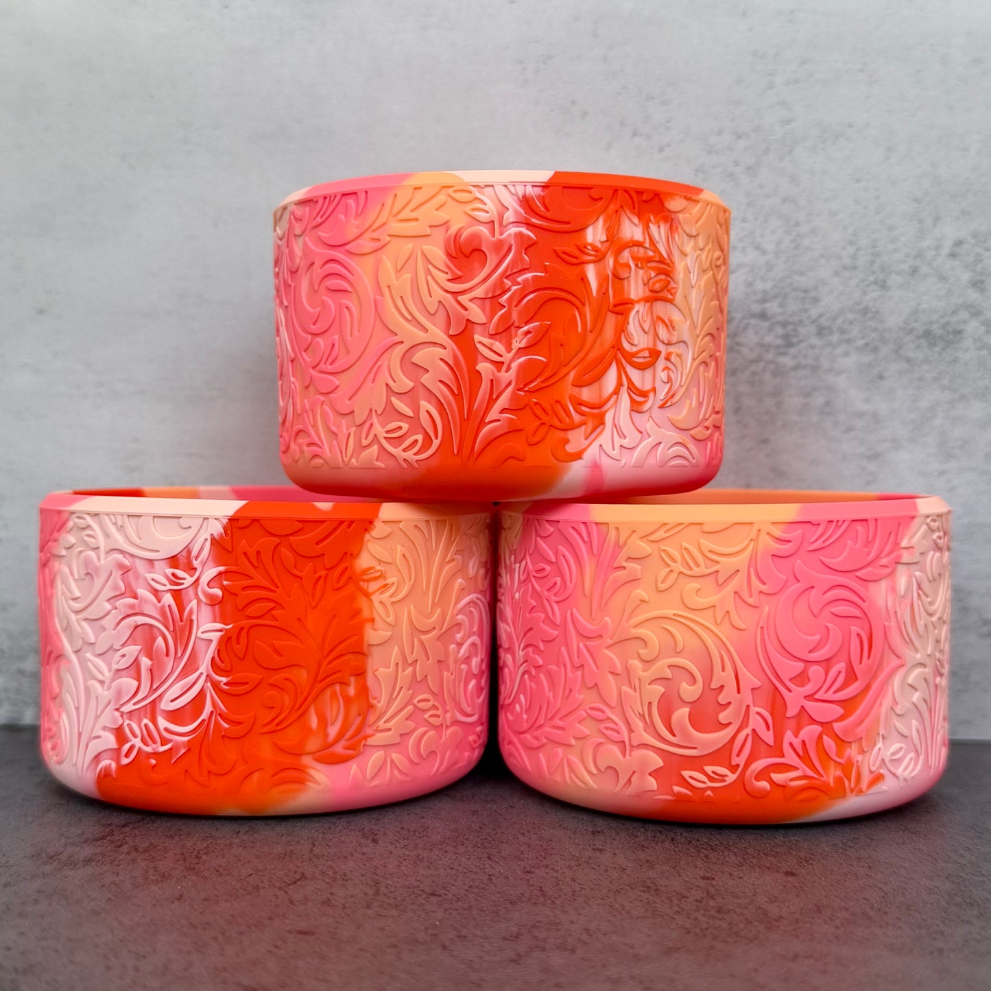 The Baroque Collection - Juicy Nectarine Blend - Silicone Tumbler Boot 20-40oz