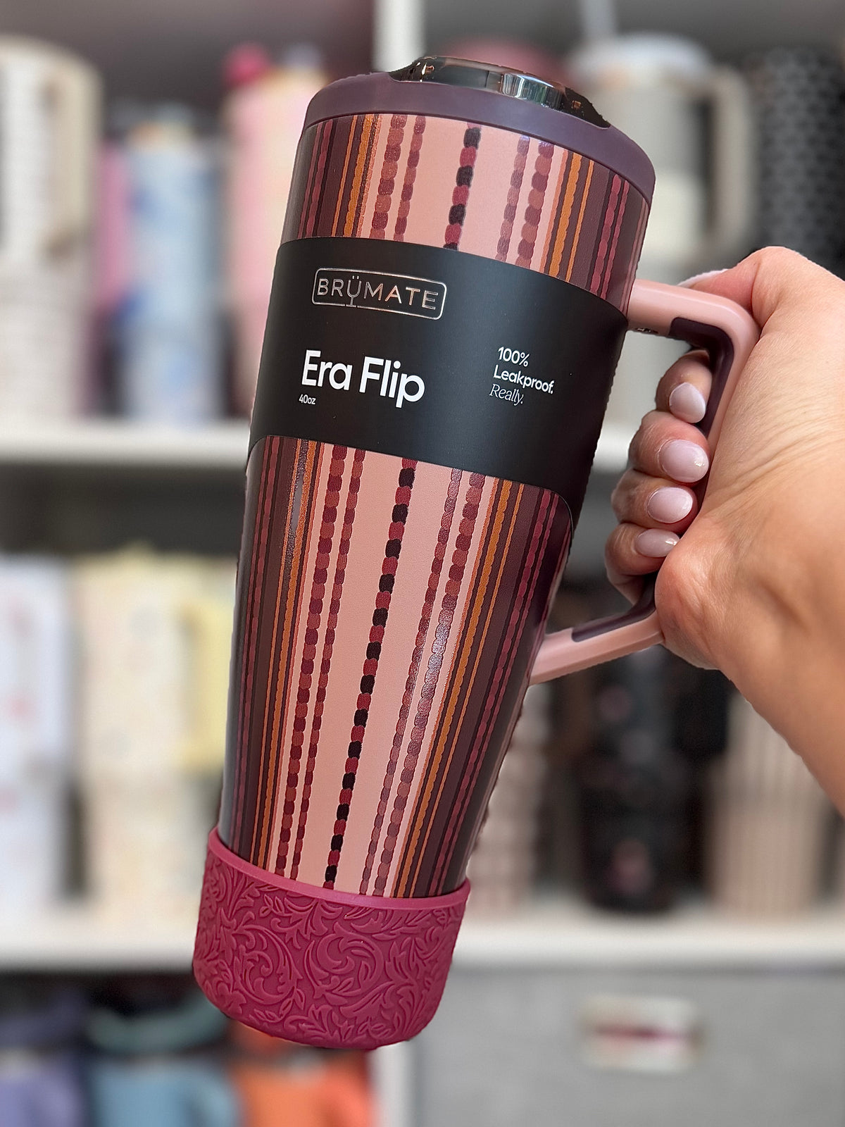 The Baroque Collection - Cranberry - Silicone Tumbler Boot 20-40oz