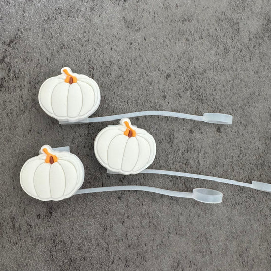 White Pumpkin 10mm Straw Topper