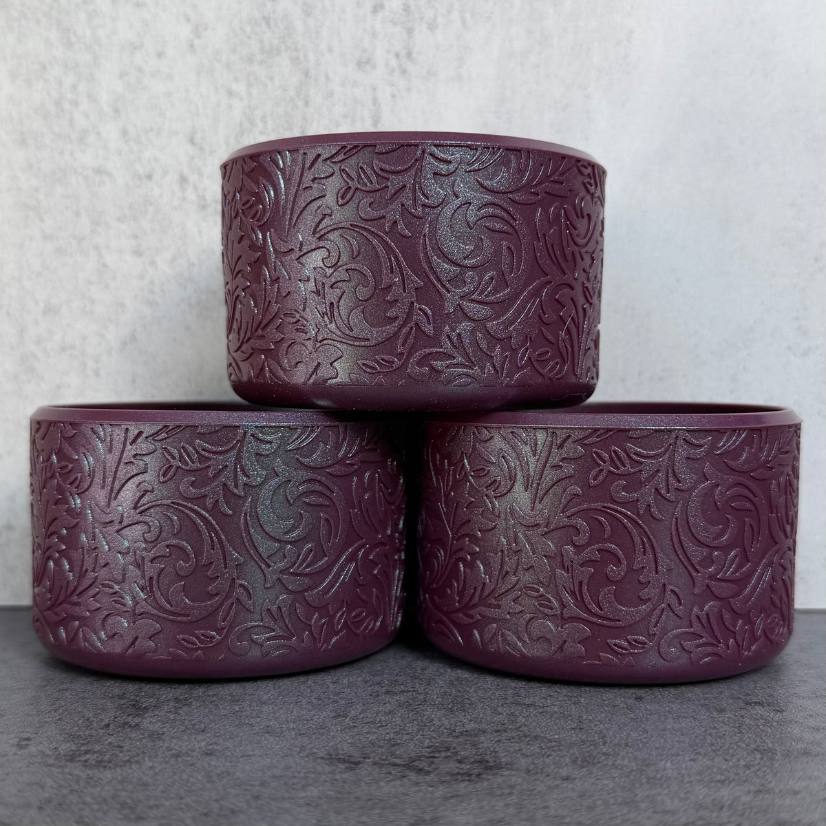 The Baroque Collection - Plum - Silicone Tumbler Boot 20-40oz