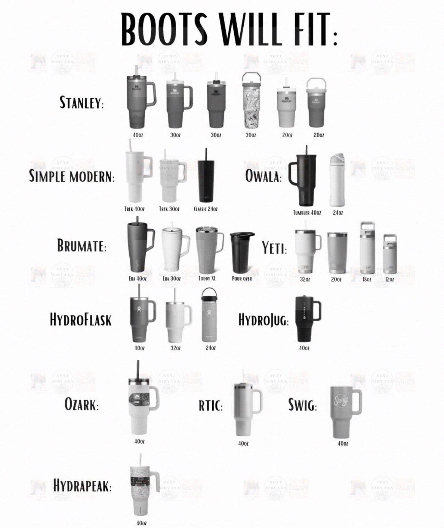 The Baroque Collection - Blanc - Silicone Stanley Tumbler Boot 20-40oz
