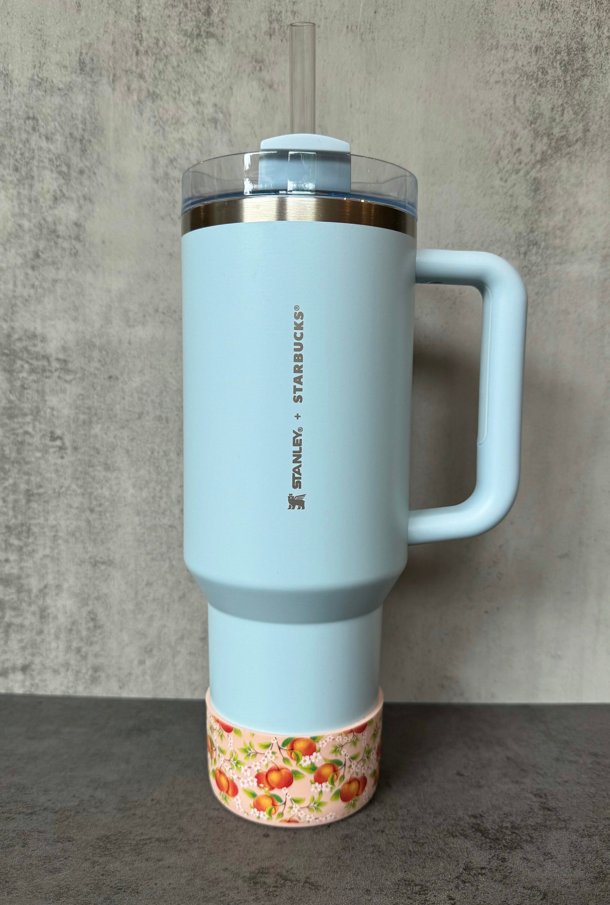 Peach Blossoms - Silicone Stanley Tumbler Boot 20-40oz