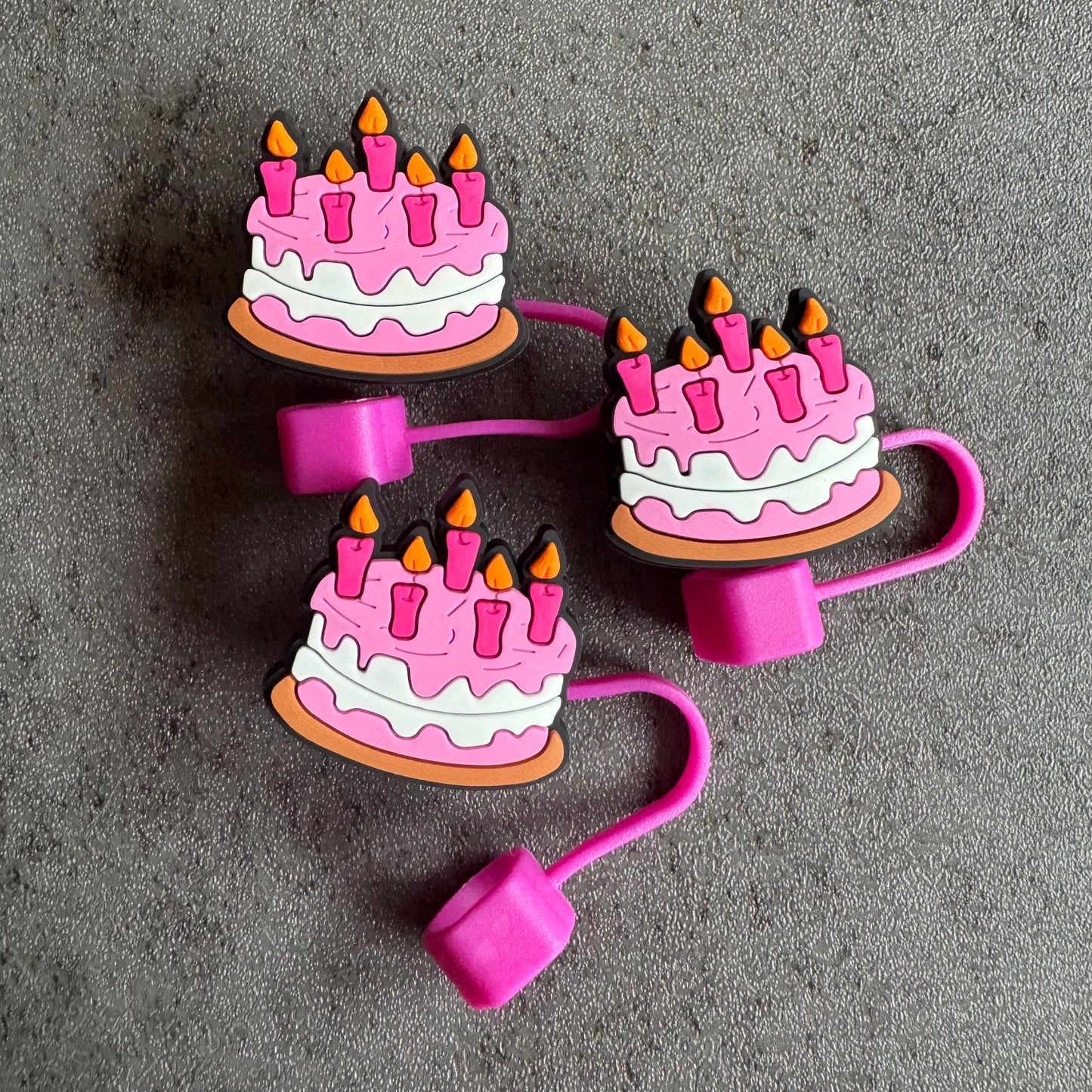 Birthday Cake 10mm Straw Topper