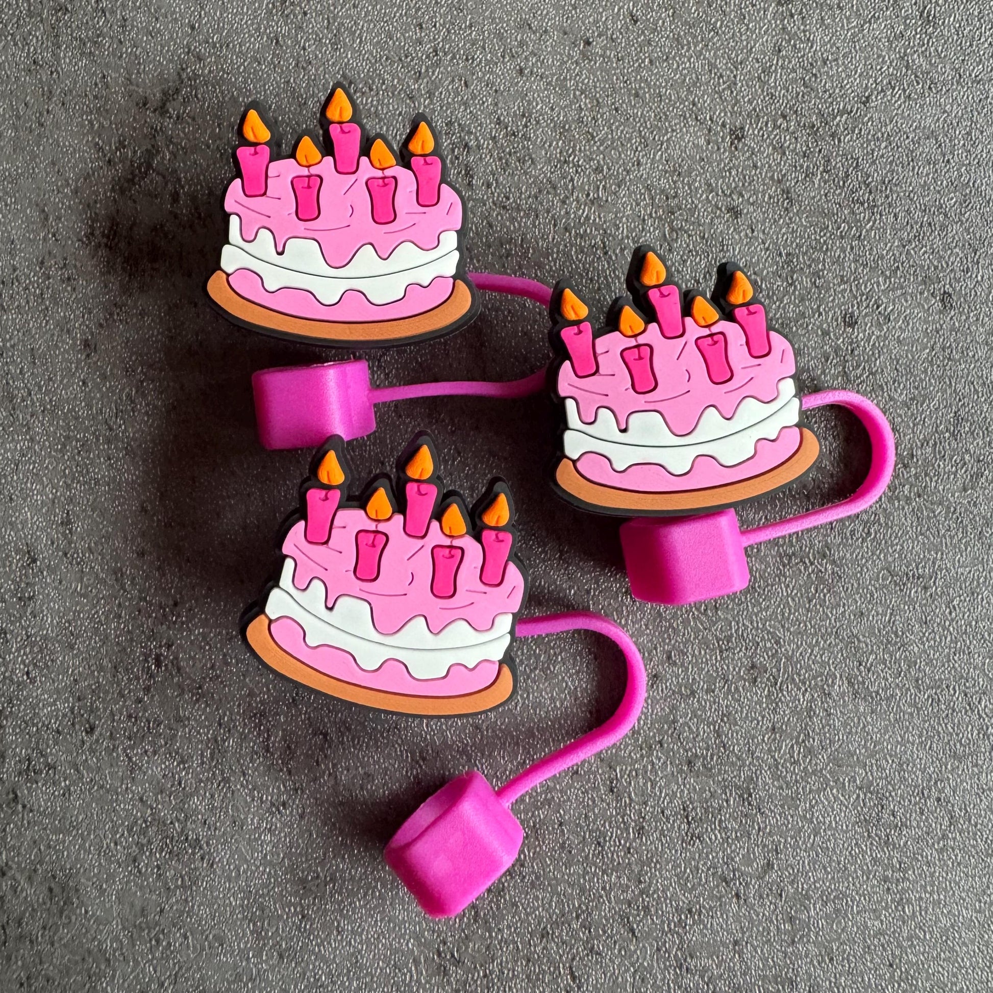 Birthday Cake 10mm Straw Topper