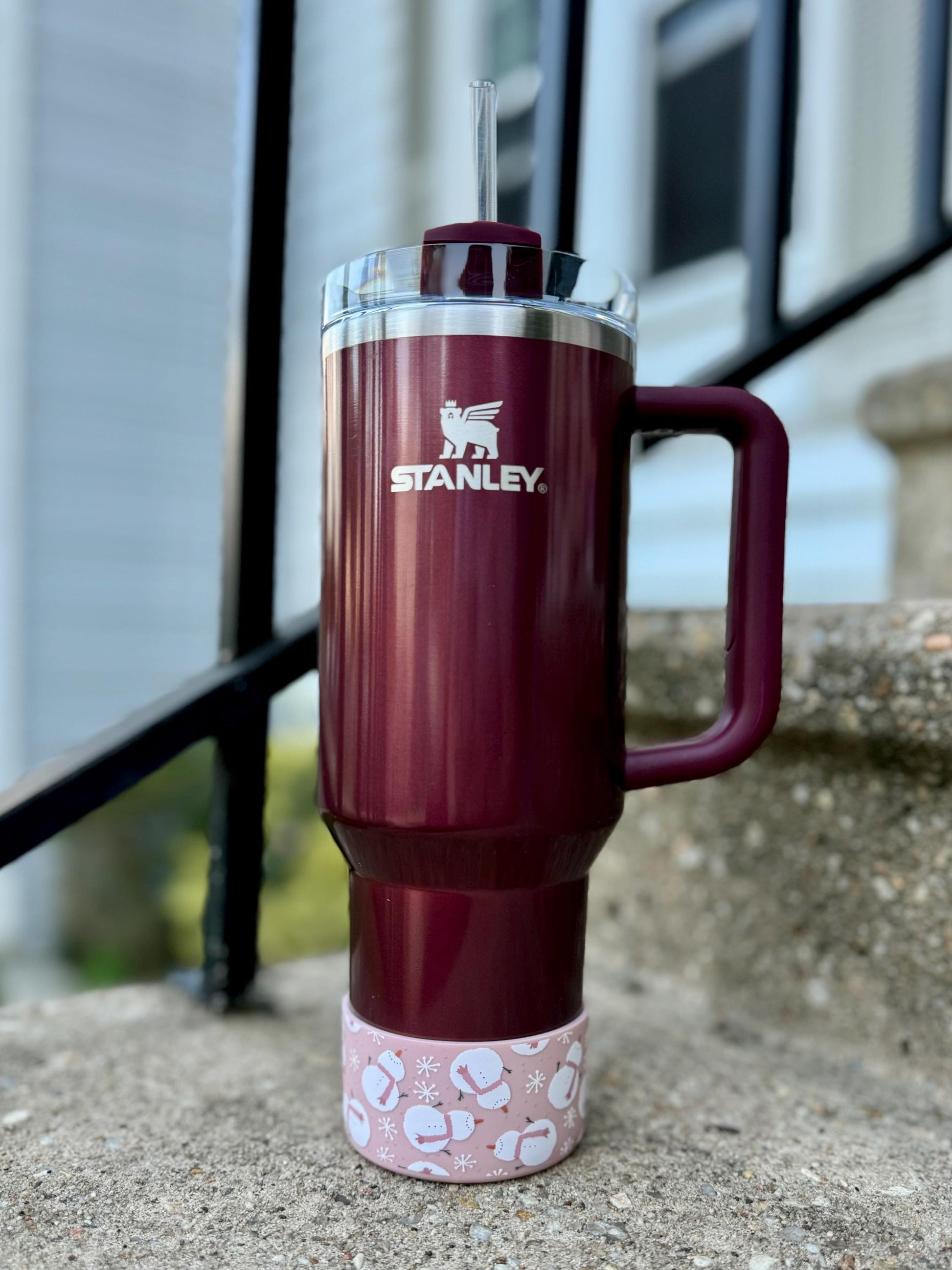 Rosy Snow Day - 3D Silicone Stanley Tumbler Boot 20-40oz