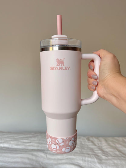 Rosy Snow Day - 3D Silicone Stanley Tumbler Boot 20-40oz