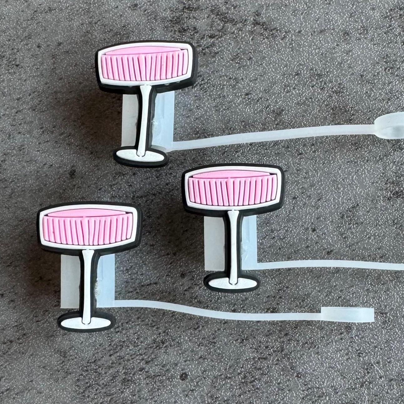 Champagne Coupe Rosé 10mm Straw Topper