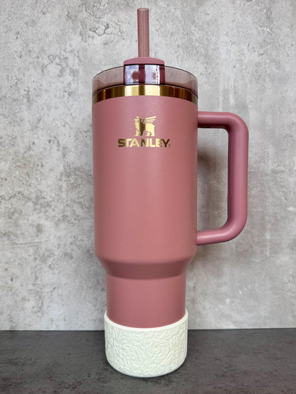 The Baroque Collection - Crème - Silicone Stanley Tumbler Boot 20-40oz