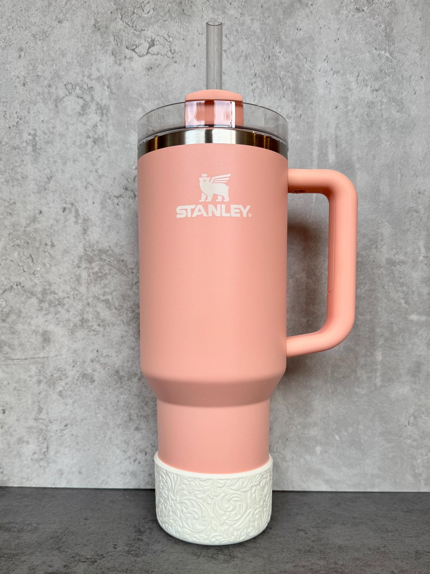 The Baroque Collection - Crème - Silicone Stanley Tumbler Boot 20-40oz