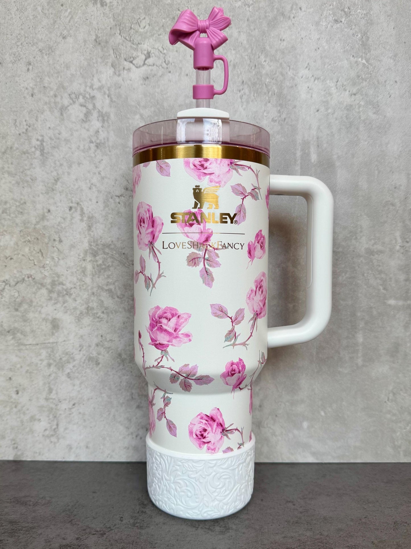 The Baroque Collection - Blanc - Silicone Stanley Tumbler Boot 20-40oz