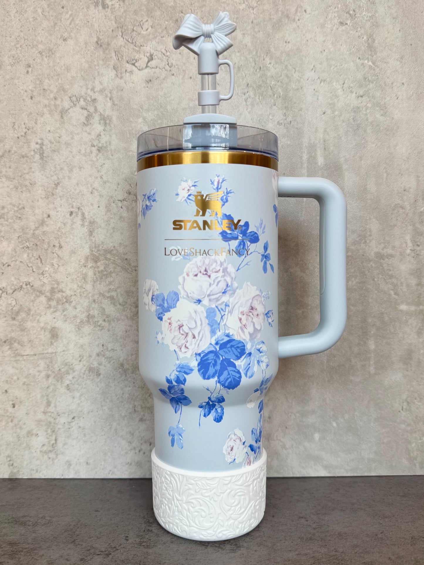 The Baroque Collection - Blanc - Silicone Stanley Tumbler Boot 20-40oz