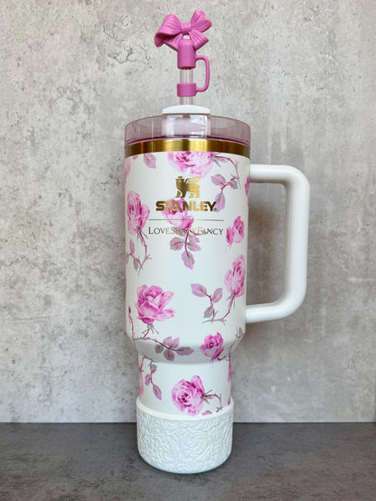 The Baroque Collection - Blanc Shimmer - Silicone Tumbler Boot 20-40oz