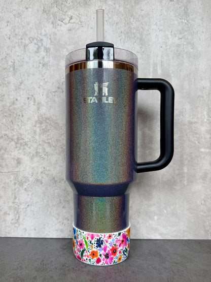 Polka Dot Floral - Silicone Stanley Tumbler Boot 20-40oz