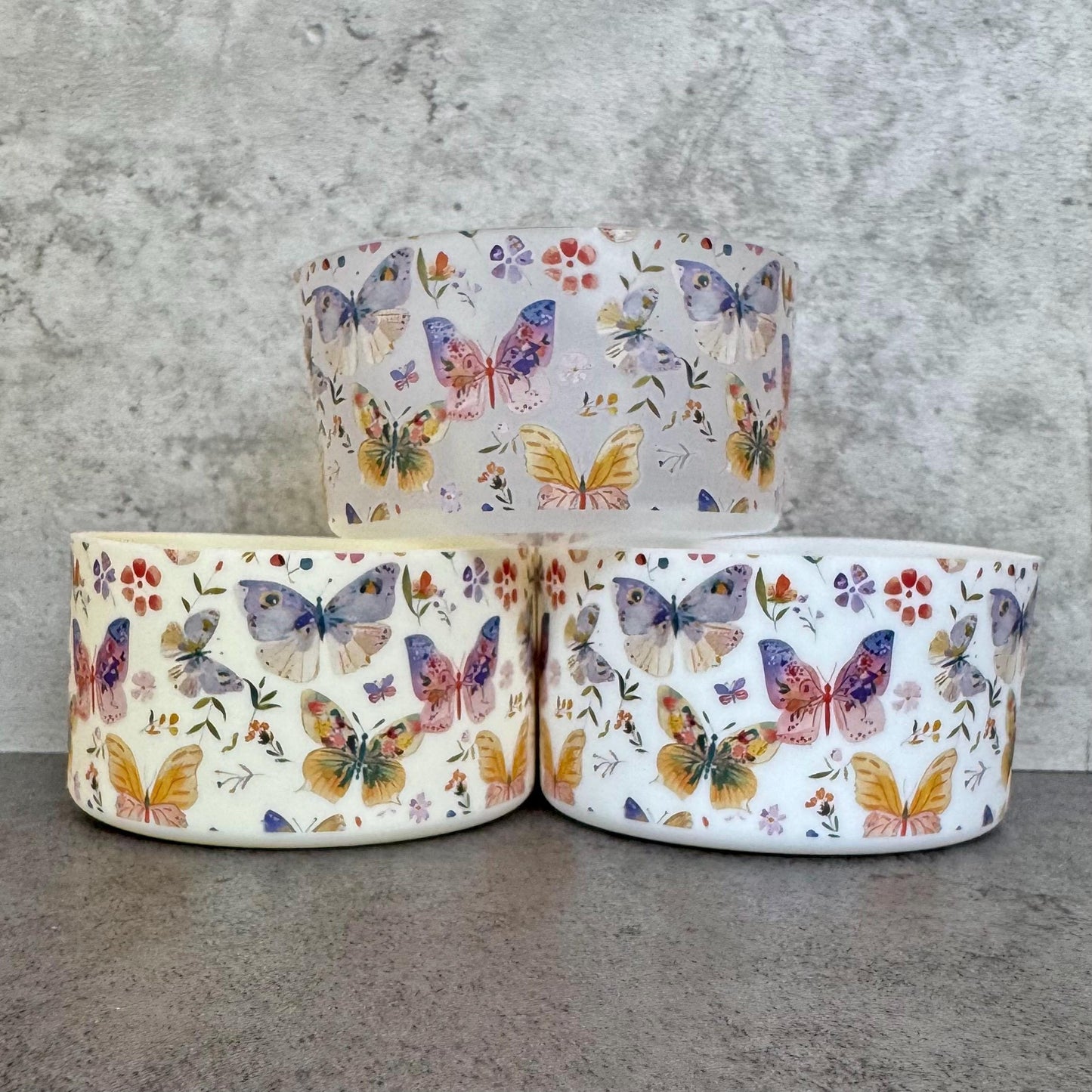 Paintbrush Butterflies - Silicone Stanley Tumbler Boot 20-40oz