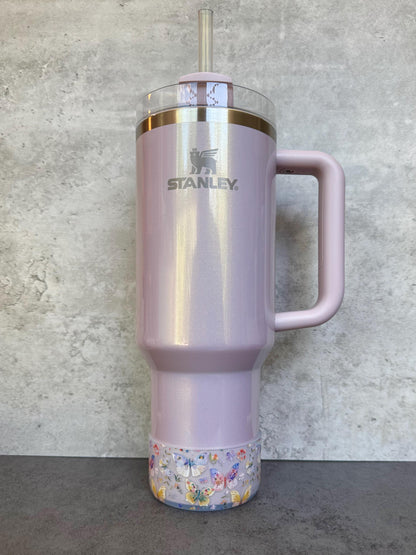 Paintbrush Butterflies - Silicone Stanley Tumbler Boot 20-40oz