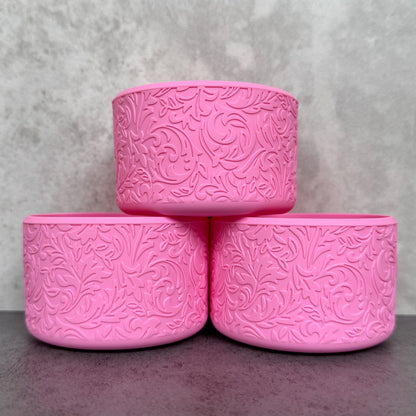 The Baroque Collection - Peony Pink - Silicone Stanley Tumbler Boot 20-40oz